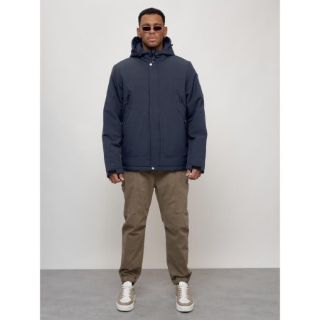 Sports male jacket, size 48, dark blue color-9