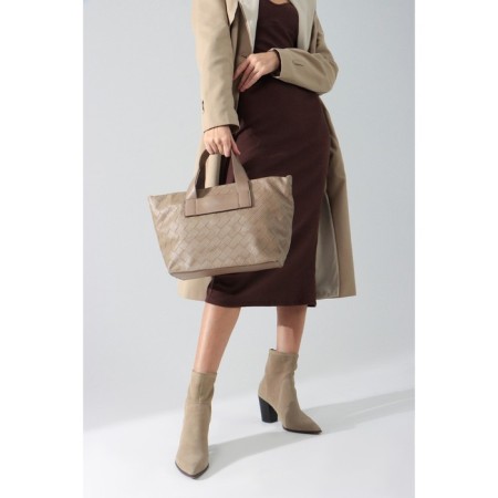 Luggage bag, long belt, brown color-3