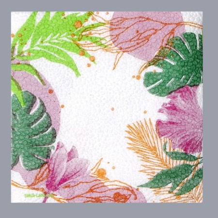 Napkins single -layer “leaves”, 24 × 24 cm, in a set of 20 pcs.-1