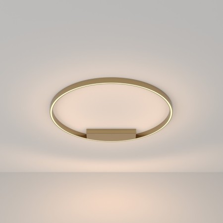 Ceiling Lamp Maytoni Mod058CL-L50BS3K, 1XLED, 50W, 80x80x3.5 cm, 2400lm, brass color