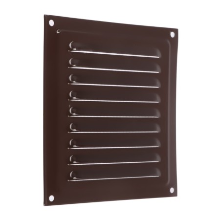 Ventilation grate Zein Lux RM1515KR, 150 x 150 mm, with a grid, metal, brown-3