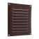 Ventilation grate Zein Lux RM1515KR, 150 x 150 mm, with a grid, metal, brown