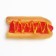 Brying toy "Under-eaten hot dog" for dogs, 12 cm