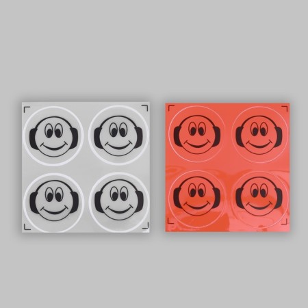 Reflective stickers "Smile", D = 5 cm, 4 pcs on the sheet, color mix-4