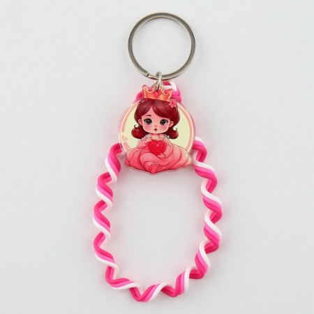 Key keychain children's lace "Princess" 15 x 6 cm-4