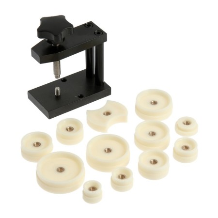 A vice for repairing the tundra clock, for work with the case, complete with forms of 12 pcs.