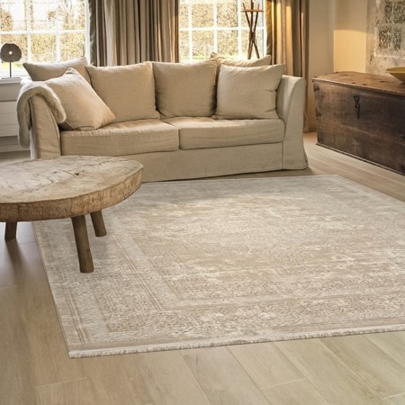 Rectangular carpet Valentis mikonos, size 160x230 cm, color Cream/Cream-2