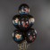 Shar Latex 12 “Happy Birthday! Bright sympaths”, fluorescent, 2-sided, set 25 pcs., Black color