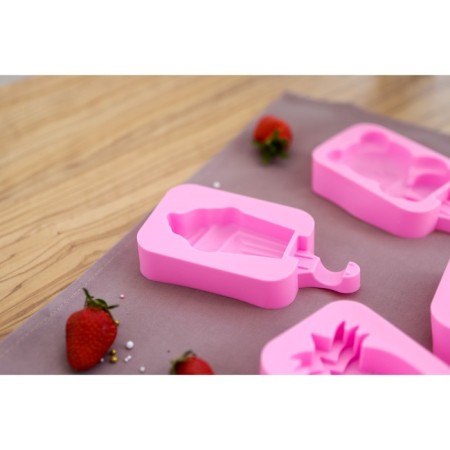 Form for ice cream of the Dilan "Capcake", silicone, 14 × 7.5 × 2.5 cm, pink color-6
