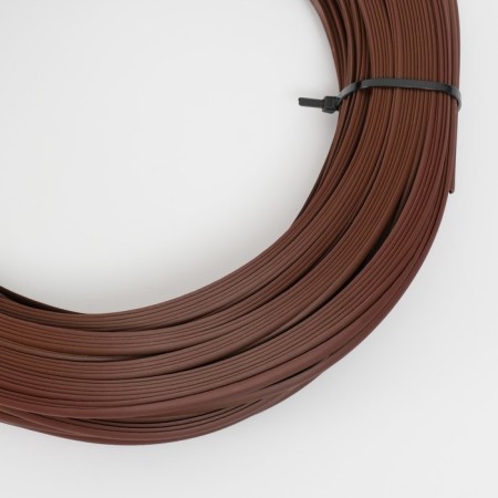 Artificial rattan is smooth 6 mm 100 m half a pipe (chestnut)-1