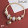 Bracelet with pearls "Margeri" heart, silver-white color in pink gold, d = 6.5 cm