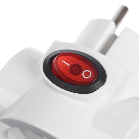 Electric tee with a switch, 10A, without salary, 220V, white-2
