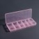 Organizer for decor, 12 sections, size 18.4 × 6.7 × 2 cm, transparent/pink color