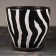 Flower pot "Zebra" No. 2 High oval, 0.5 l
