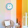 Watch wall "Color numbers", discrete move, D-24 cm, blue rim