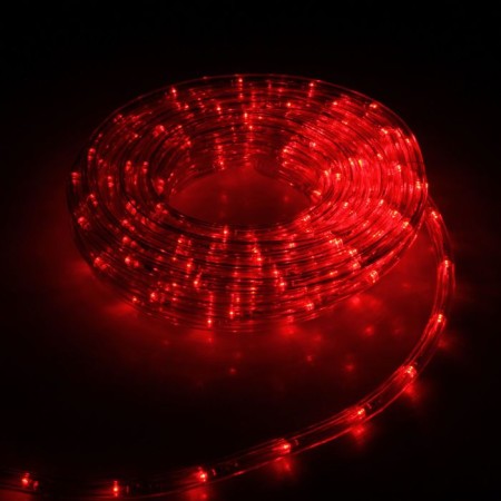 Luazon Lighting 10 mm light cord, IP65, 5 m, 24 LED/m, 220 V, 8 modes, red glow