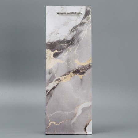 Gift package for a bottle, packaging, "marble", 36 x 13 x 10 cm-3