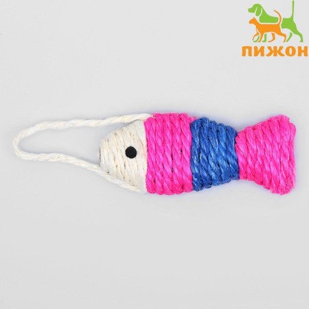 Kogetta toy Sizalevaya "Fish-strip", 11 cm, white/pink/purple