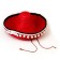 Carnival hat "Sombrero", red color
