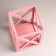Kashpo wooden 14 × 14 × 26 cm "Lantern High-tech Provence", pink coral