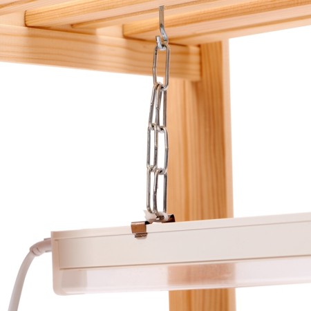 Wooden rack for seedlings with phytoswithers 73x65x24 cm-4