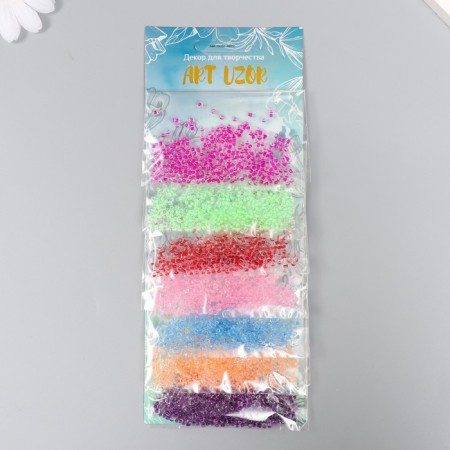 Round size 12/0 "Transparent, inside color. Assorted" 7 colors x 5 grams