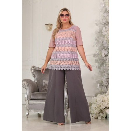 Female blouse, size 54, pink color-2