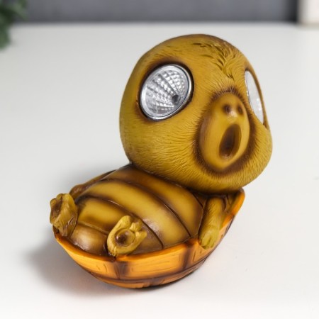 Souvenir Polystone Light "Surprised Turtle" from the solar battery 9x7.5x11.5 cm-2