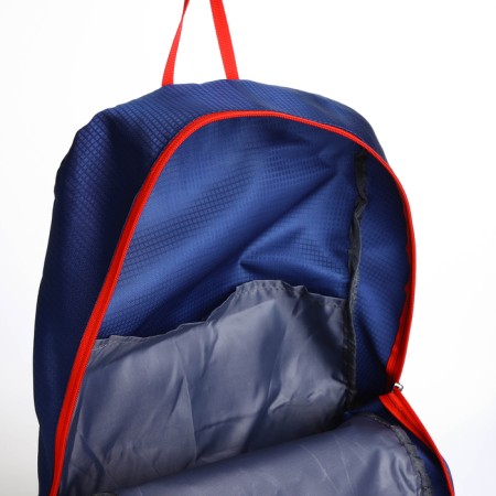 Tourist backpack 25l, folding, waterproof, with lightning, 4 pockets, blue color-4