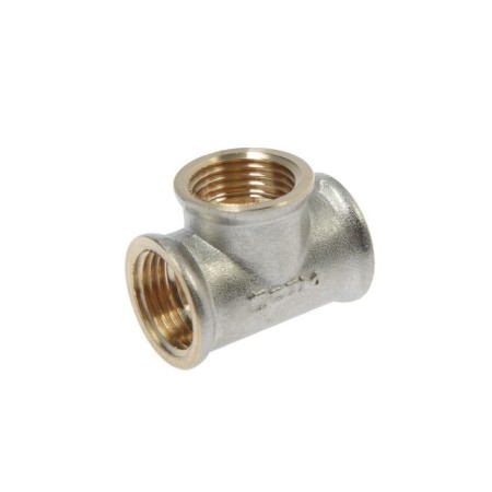 The tee "CTM", 1/2 ", internal/internal/internal thread, nickel -plated brass