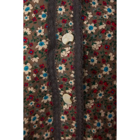 Female blouse, size 42, brown color-4