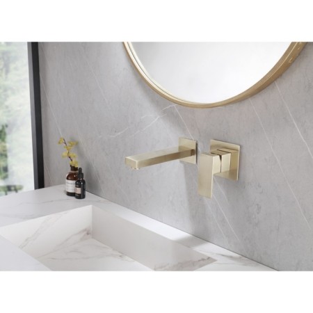 ABBER DAHEIM AF8212G sink mixer, single -leaf, built -in, gold color-1