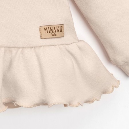 Kids (jumper, trousers) minku, beige color, height 80-86 cm-3
