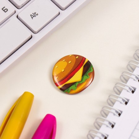 Icons sunset set 3 pcs d = 25 mm "fast food" 7x7 cm-4