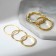 Ring set 5 pieces "perfect fingers" tenderness, color gold