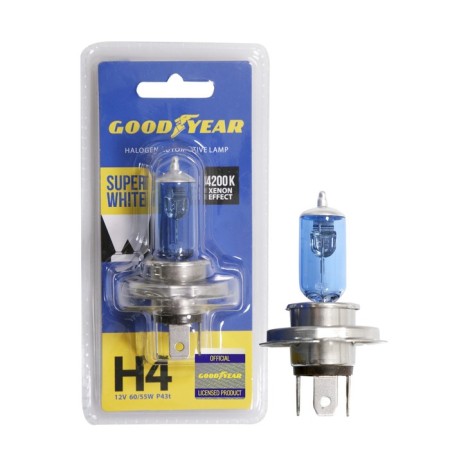Automobile halogen lamp Goodyear N4, 12V 60/55W P43T, Super White