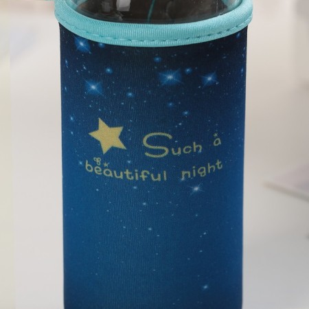 A glass bottle in the case "Star Sky", 300 ml, h = 17 cm, color mix-3