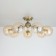 Ceiling chandelier CITILUX “Tommy” CL102173, 66.5x66.5x26 cm, 7x40W, E14, brown color