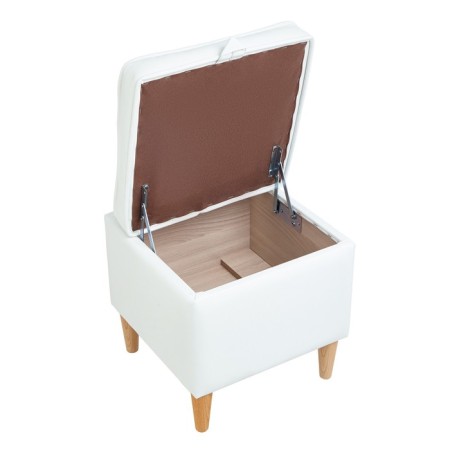 Ebi Puf, 400x400x420, white leatherette-2
