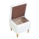 Ebi Puf, 400x400x420, white leatherette