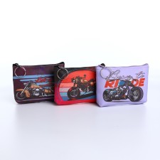 Monetnik's wallet with a zipper, color mix