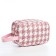 Cosmetic bag with lightning, white/pink color