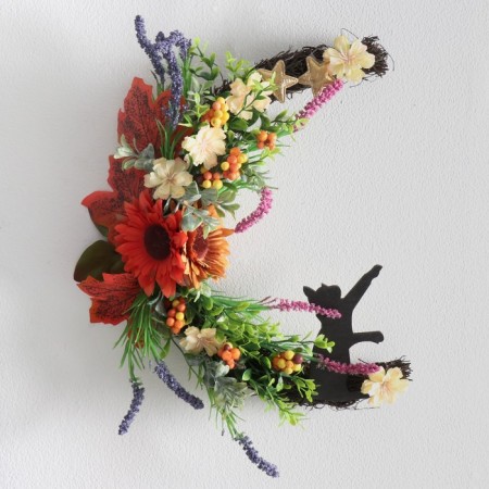 Panel tree "Cat for a month, autumn bouquet" 25x30 cm-1