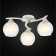 Ceiling chandelier Citilux "Christie" CL152130, 44x44x19 cm, 3x75W, E27, white color