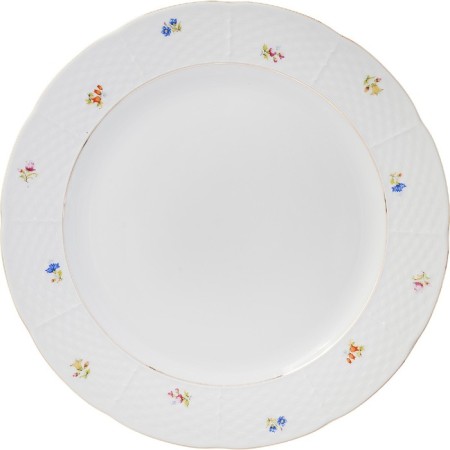 Small NATALIE dish, decor "Small flowers, gold laying", 31 cm