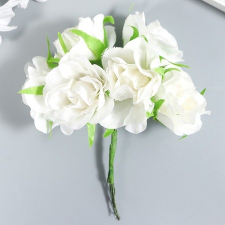 Flowers for decorating "Rosa Flying White" 1 bouquet = 6 colors 9 cm
