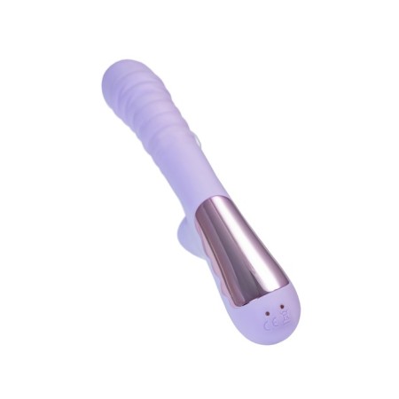 Vibrator with up & down jos spinny, 23 cm, silicone, purple color-7