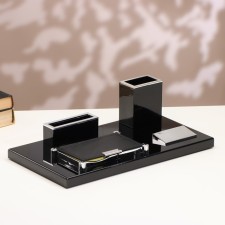 Set of desktop stationery 4V1 with business card holder, mix
