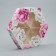 Confectionery box, packaging, “peonies”, 23 x 23x 4 cm
