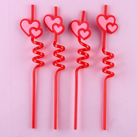 Plastic “hearts” cocktails, in a set 4 pieces